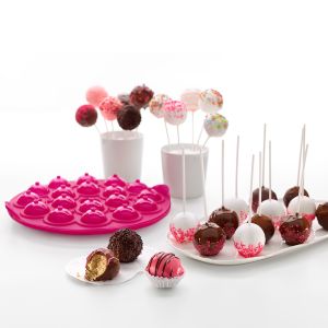 Cake Pops Mould Silicone mould to prepare 18 perfect cake pops.