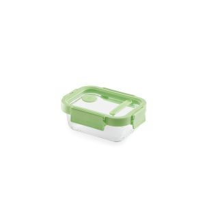 Glass leakproof Container Rectangular, 370 ml 370 ml capacity