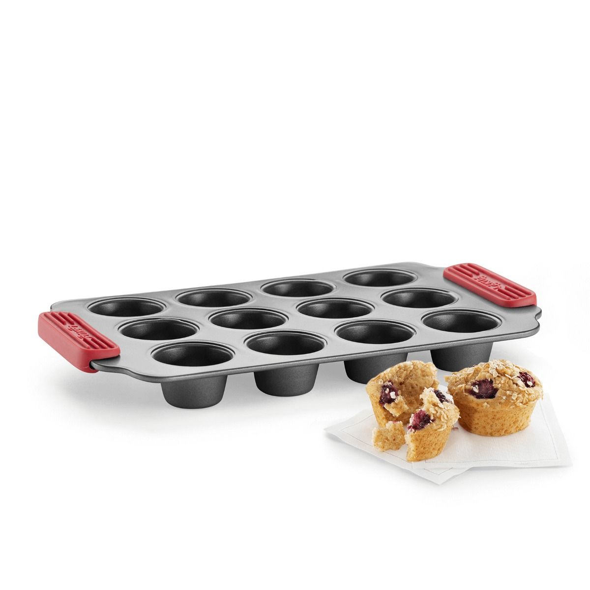 Non-stick mini muffin pan 12 cups The easy and practical way to make mini muffins!