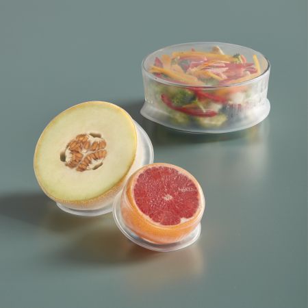 Reusable Flexible Lids, 3 Pack: 4.5" + 6" + 8" Smart alternative to food plastic wrap!