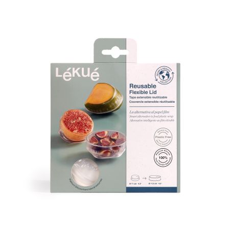 Reusable Flexible Lid ø 4.5" Smart alternative to food plastic wrap!