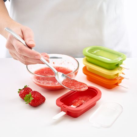 Kit de 4 polos apilables ¡Prepara recetas de paletas fáciles con estos moldes para helado!