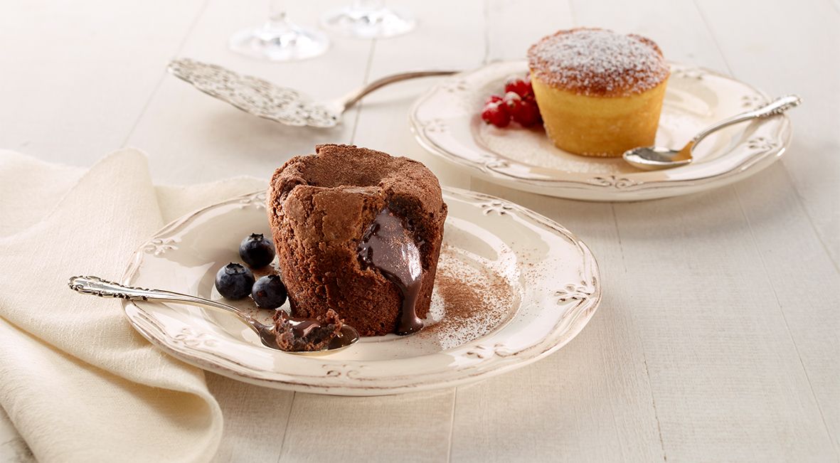 Molten Lava Cake / Fondant Mold (6 u.) Bake 6 delicious molten lava cakes in individual moulds.