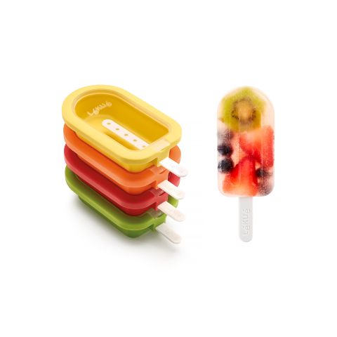 Kit de 4 polos apilables - Grandes Prepara deliciosas paletas caseras de la forma más fácil, rápida y saludable con este kit de 4 moldes para helado, en su versión más grande.