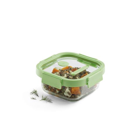 Glass leakproof Container Square, 800 ml 800 ml capacity