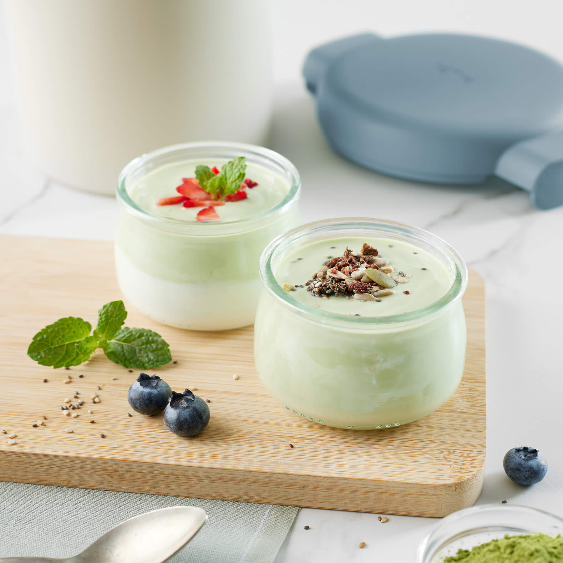 Matcha tea yogurt