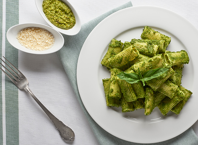 Pâtes au pesto de chou kale