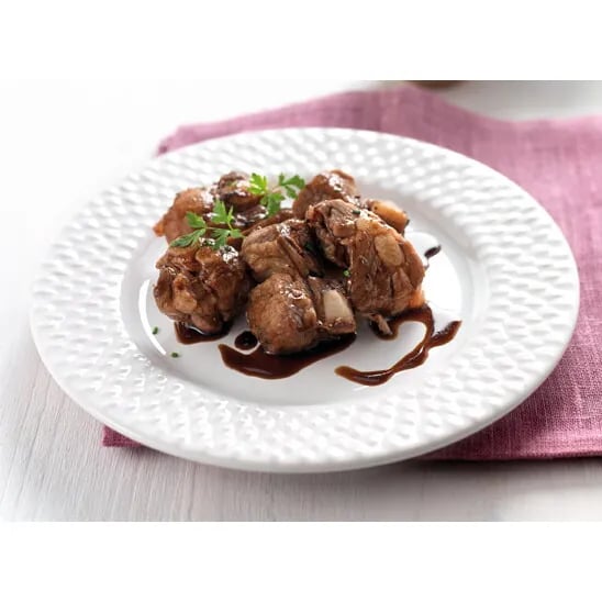 Pork ribs with teriyaki sauce