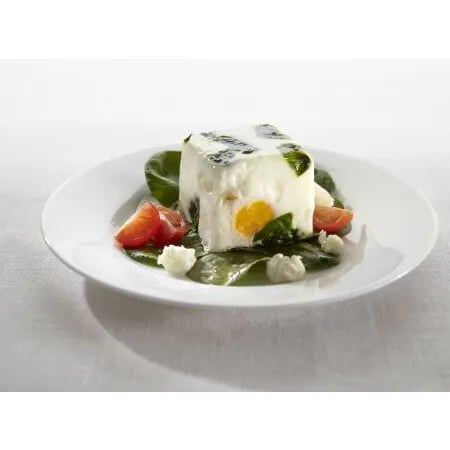 Oeuf aux épinards et au fromage de chèvre