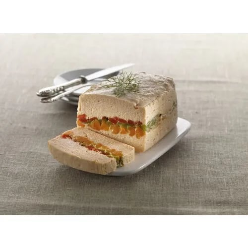 Salmon terrine with vegetables