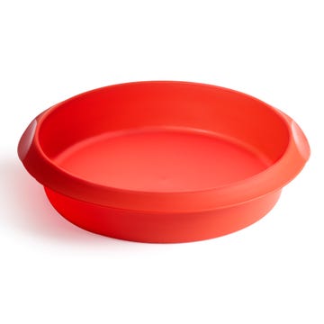 Lékué - Molde de silicona para tartas (10.2 in), color rojo
